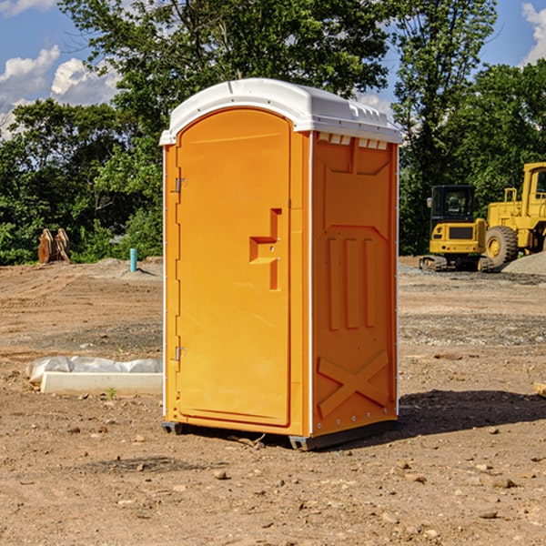 can i customize the exterior of the porta potties with my event logo or branding in Marshall County Alabama